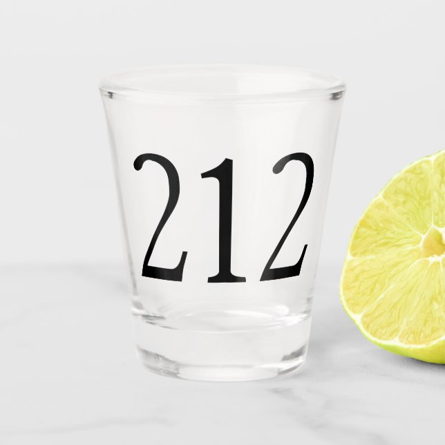 Area Code 212 (NY City) Shot Glass (Front)