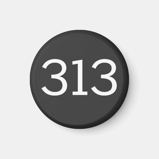 Area Code 313 (Detroit) Magnet (Front)