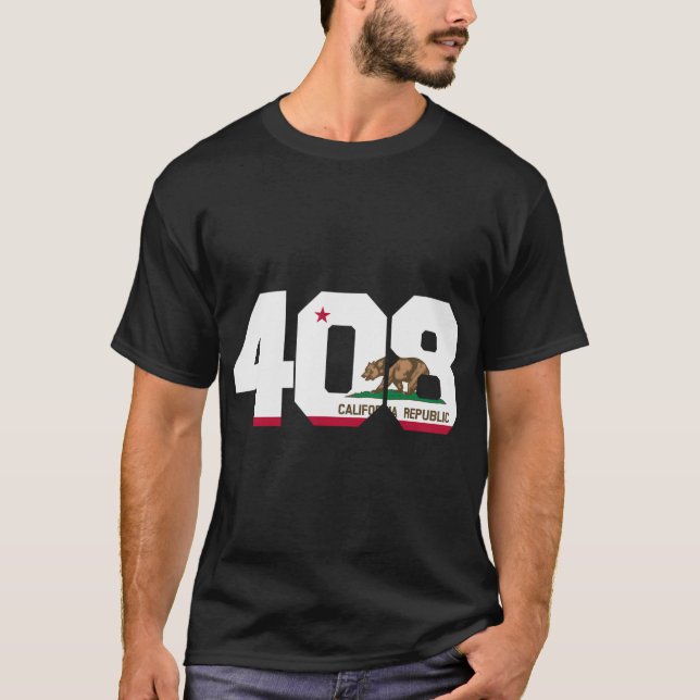 Area Code 408 San Jose California T-Shirt (Front)