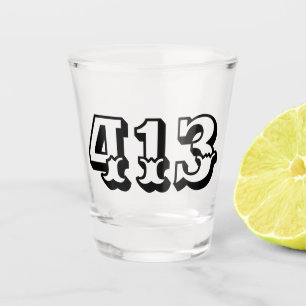 Area Code 413 Shot Glass