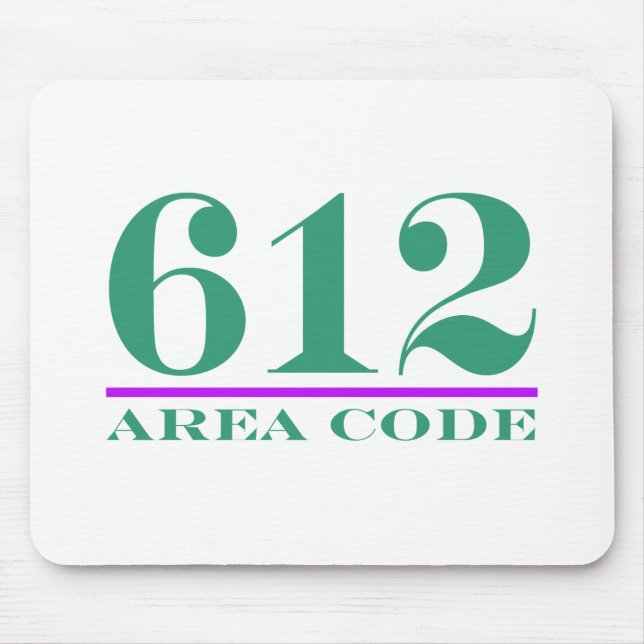 Area Code 612 Mouse Mat (Front)
