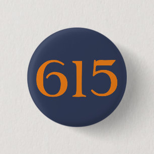 Area Code 615 (Nashville) 3 Cm Round Badge