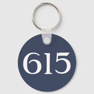 Area Code 615 (Nashville) Key Ring