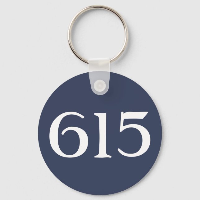 Area Code 615 (Nashville) Key Ring (Front)