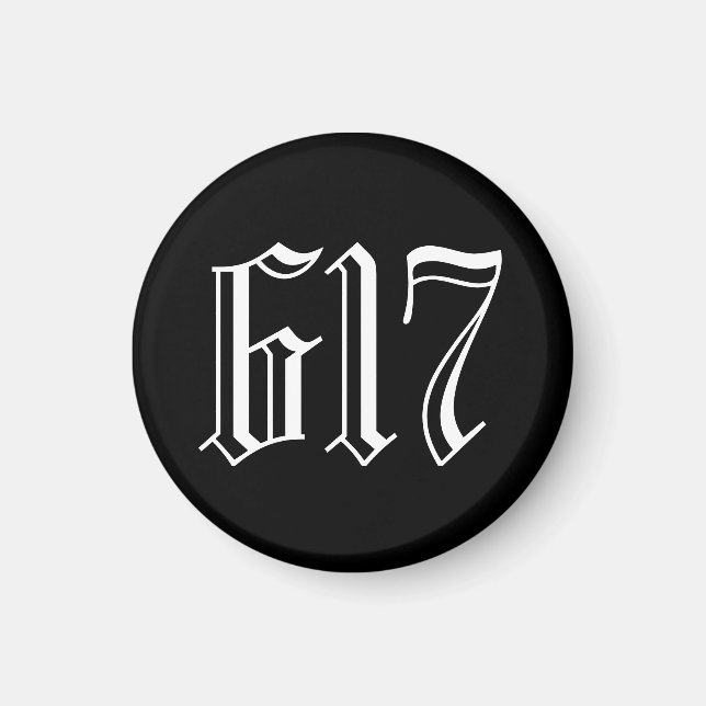 Area Code 617 (Boston) Magnet (Front)