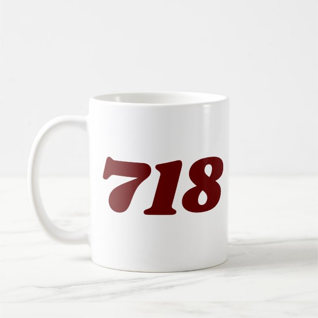 Area Code 718 (New York City) Coffee Mug (Left)