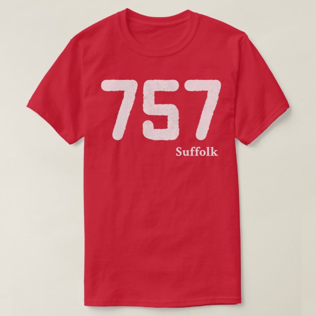 Area Code 757 Suffolk Virginia1 T-Shirt (Design Front)
