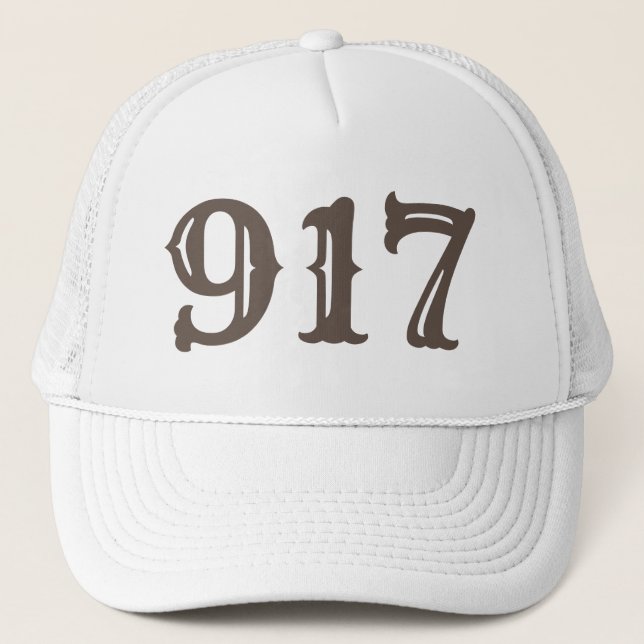 Area Code 917 (New York City) Trucker Hat (Front)