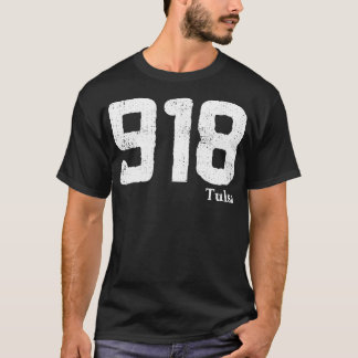 Area code 918 Tulsa Oklahoma Vintage Distressed T-Shirt