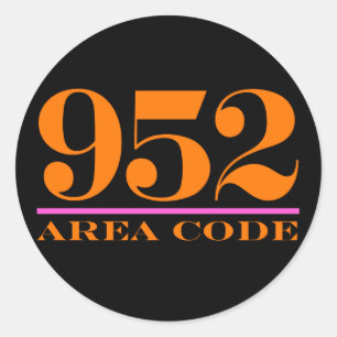 Area Code 952 Classic Round Sticker