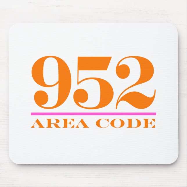 Area Code 952 Mouse Mat (Front)