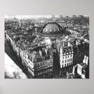 Area of the Grain Market, Paris, before 1887 Poster