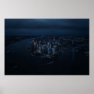 AREAL PHOTOGRAPHY OF CITY BUILDINGS POSTER