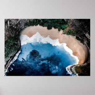 AREAL VIEW PHOTOGRAPHY OF OCEAN POSTER