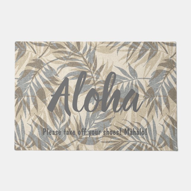 Areca Palms Hawaiian Tropical Vintage Doormat (Front)