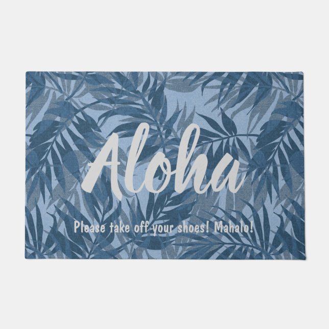 Areca Palms Hawaiian Tropical Vintage Doormat (Front)