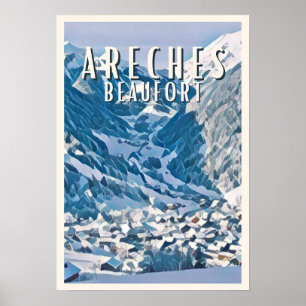 Areches Beaufort Station de ski Poster