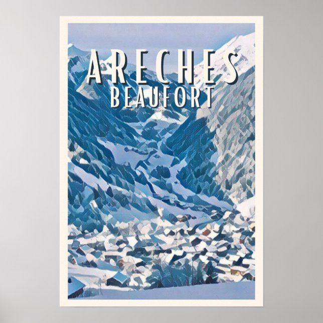 Areches Beaufort Station de ski Poster (Front)