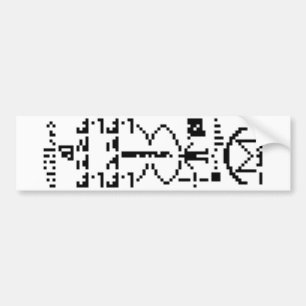 Arecibo Binary Message 1974 Bumper Sticker