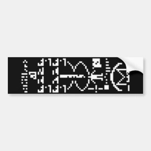 Arecibo Binary Message 1974 Bumper Sticker