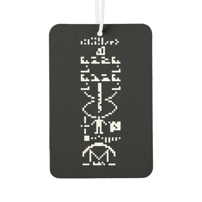 Arecibo Binary Message 1974 Car Air Freshener (Back)