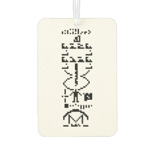 Arecibo Binary Message 1974 Car Air Freshener