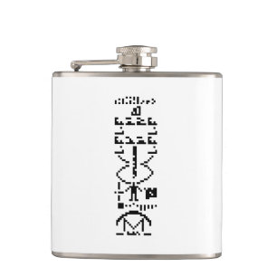 Arecibo Binary Message 1974 Hip Flask