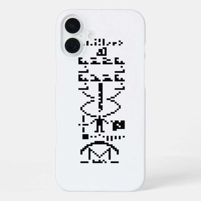 Arecibo Binary Message 1974 iPhone Case (Back)