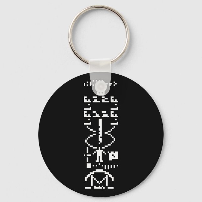 Arecibo Binary Message 1974 Key Ring (Front)
