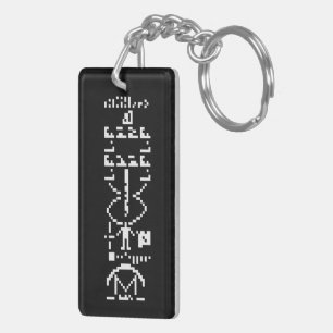 Arecibo Binary Message 1974 Key Ring