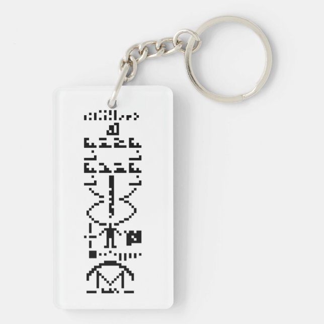 Arecibo Binary Message 1974 Key Ring (Back)