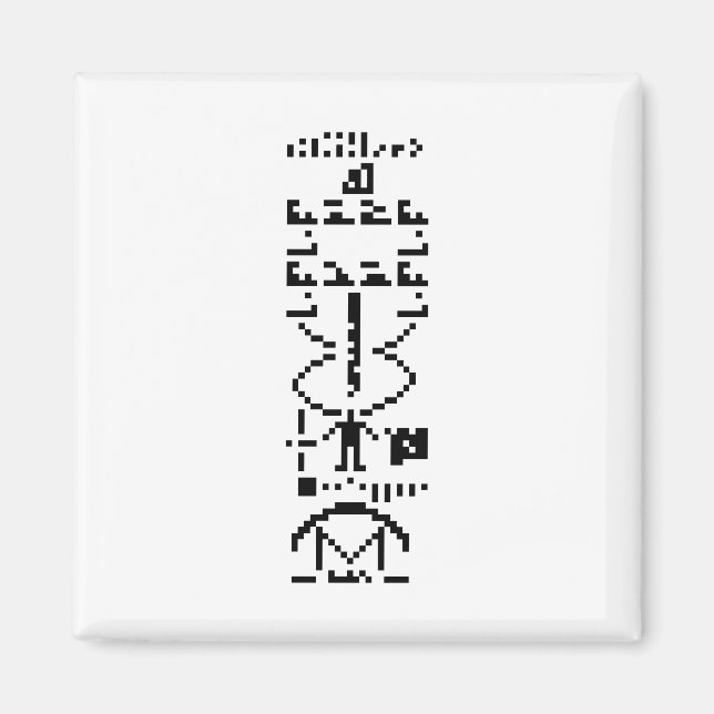 Arecibo Binary Message 1974 Magnet (Front)