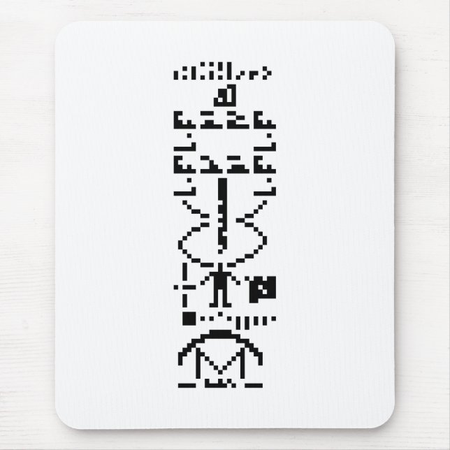 Arecibo Binary Message 1974 Mouse Mat (Front)