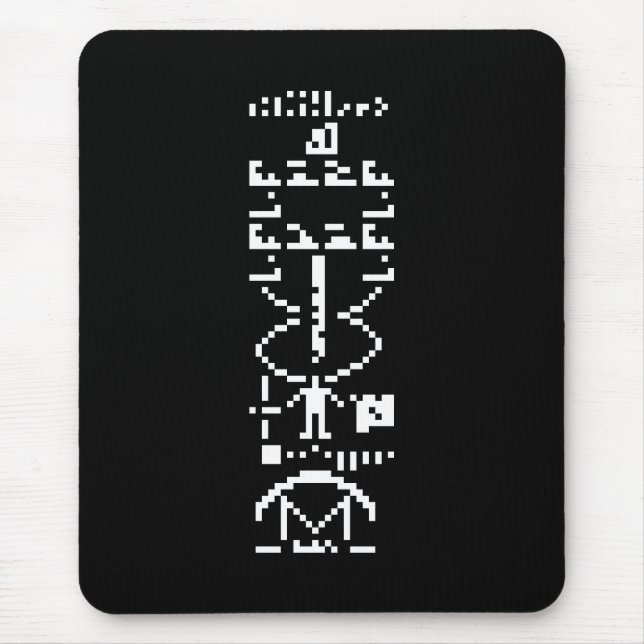 Arecibo Binary Message 1974 Mouse Mat (Front)
