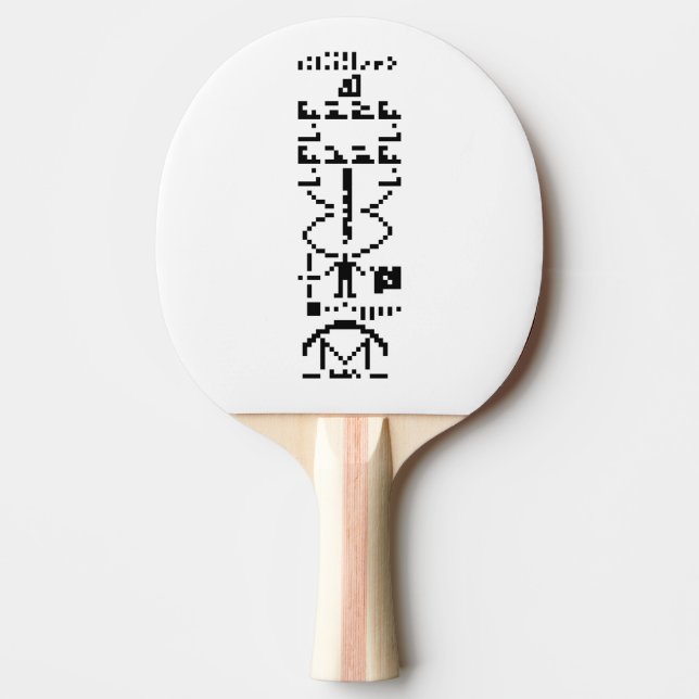 Arecibo Binary Message 1974 Ping Pong Paddle (Front)