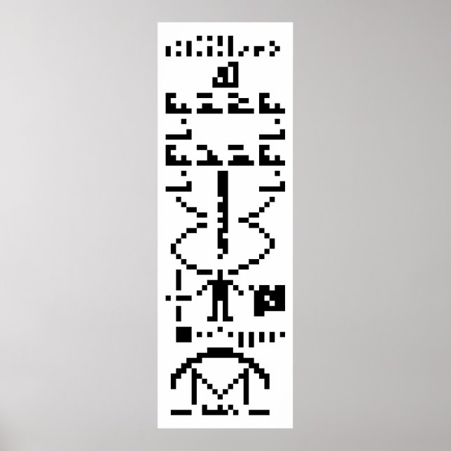 Arecibo Binary Message 1974 Poster (Front)