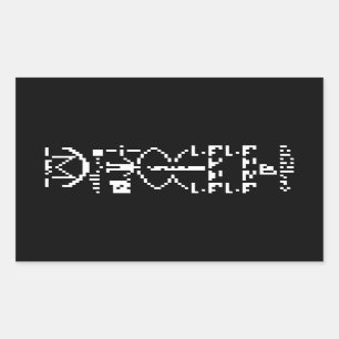 Arecibo Binary Message 1974 Rectangular Sticker