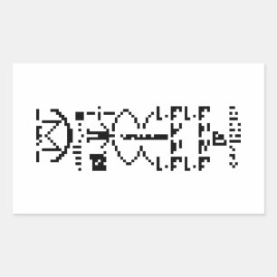 Arecibo Binary Message 1974 Rectangular Sticker