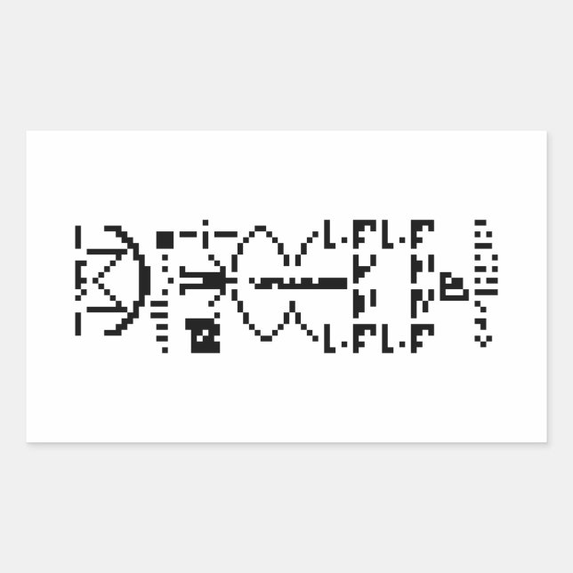 Arecibo Binary Message 1974 Rectangular Sticker (Front)