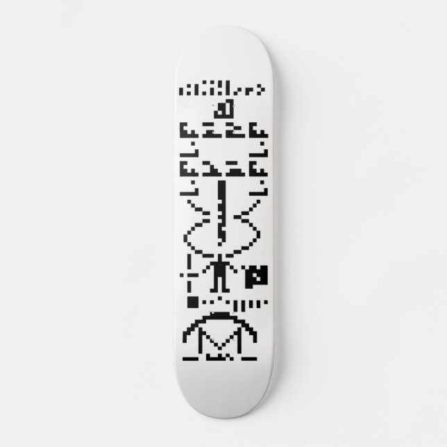 Arecibo Binary Message 1974 Skateboard (Front)