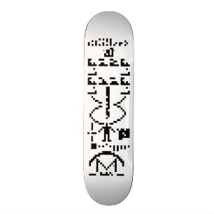 Arecibo Binary Message 1974 Skateboard