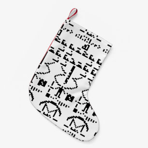 Arecibo Binary Message 1974 Small Christmas Stocking