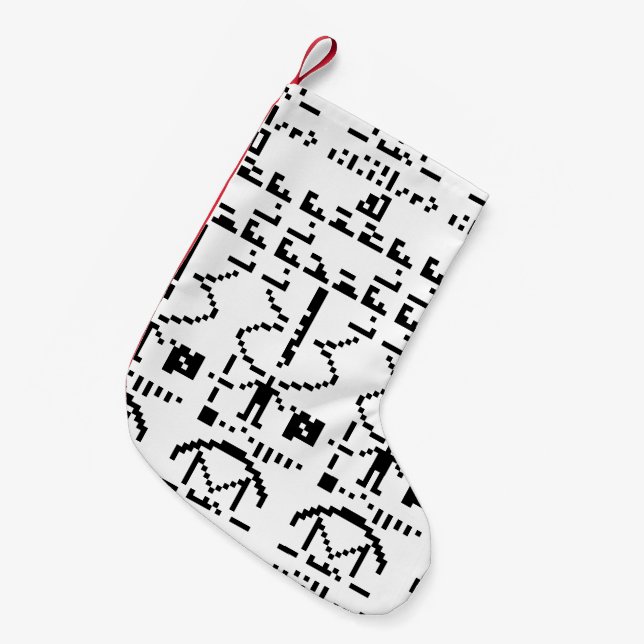 Arecibo Binary Message 1974 Small Christmas Stocking (Front (Hanging))