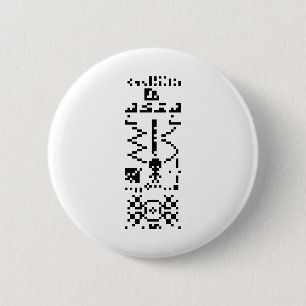 Arecibo Binary Message Reply 6 Cm Round Badge