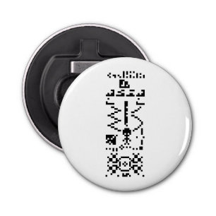 Arecibo Binary Message Reply Bottle Opener