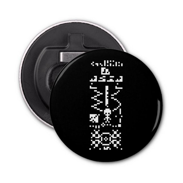 Arecibo Binary Message Reply Bottle Opener (Front)