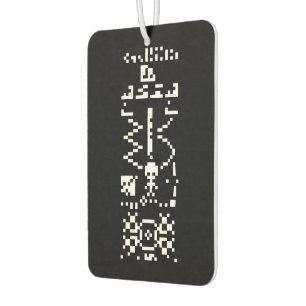 Arecibo Binary Message Reply Car Air Freshener