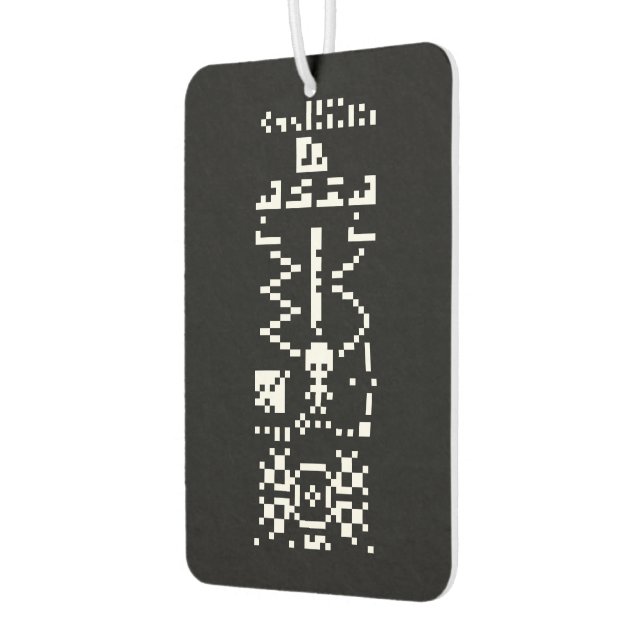 Arecibo Binary Message Reply Car Air Freshener (Left)