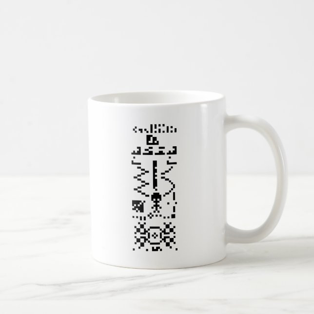 Arecibo Binary Message Reply Coffee Mug (Right)