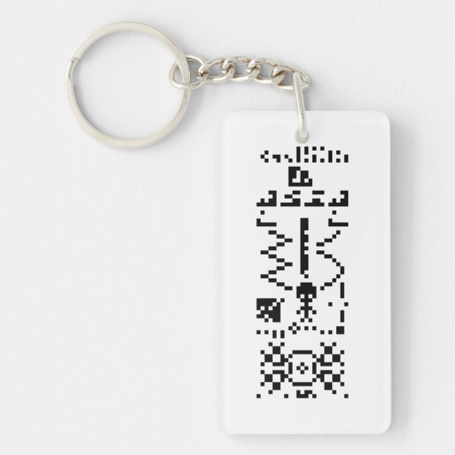 Arecibo Binary Message Reply Key Ring (Front)